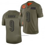 Camiseta NFL Limited Cincinnati Bengals Joe Burrow 2019 Salute To Service Verde