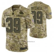 Camiseta NFL Limited Cleveland Browns 39 Terrance Mitchell 2018 Salute To Service Camuflaje