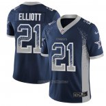 Camiseta NFL Limited Dallas Cowboys Elliott Rush Drift Fashion Azul