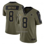 Camiseta NFL Limited Dallas Cowboys Troy Aikman 2021 Salute To Service Retired Verde