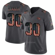 Camiseta NFL Limited Denver Broncos Lindsay Retro Flag Negro