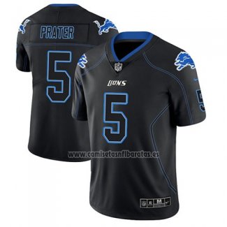 Camiseta NFL Limited Detroit Lions Matt Prater Negro Color Rush 2018 Lights Out