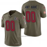 Camiseta NFL Limited Houston Texans Personalizada 2017 Salute To Service Verde