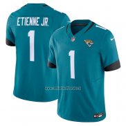 Camiseta NFL Limited Jacksonville Jaguars Travis Etienne Vapor F.U.S.E. Verde