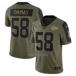 Camiseta NFL Limited Kansas City Chiefs Derrick Thomas 2021 Salute To Service Retired Verde