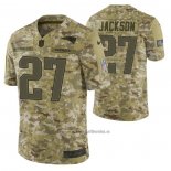 Camiseta NFL Limited New England Patriots 27 J.c. Jackson 2018 Salute To Service Camuflaje