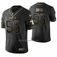 Camiseta NFL Limited New Orleans Saints Demario Davis Golden Edition Negro
