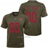 Camiseta NFL Limited Nino San Francisco 49ers Personalizada Salute To Service Verde