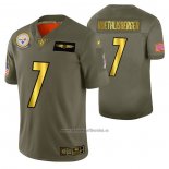 Camiseta NFL Limited Pittsburgh Steelers Ben Roethlisberger 2019 Salute To Service Verde