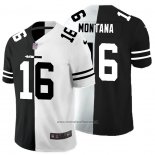 Camiseta NFL Limited San Francisco 49ers Montana Black White Split