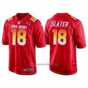 Camiseta NFL Pro Bowl New England Patriots 18 Matthew Slater AFC 2018 Rojo