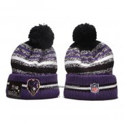 Gorro Beanie Baltimore Ravens Violeta Negro