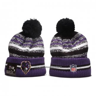 Gorro Beanie Baltimore Ravens Violeta Negro