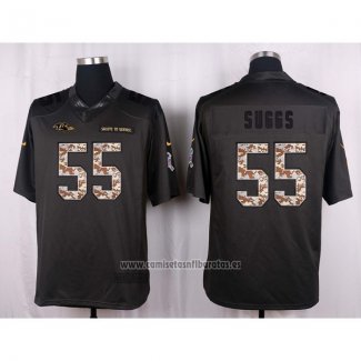 Camiseta NFL Anthracite Baltimore Ravens Suggs Apagado Salute To Service 2016 Gris