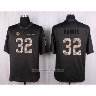 Camiseta NFL Anthracite Pittsburgh Steelers Harris 2016 Salute To Service