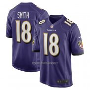 Camiseta NFL Game Baltimore Ravens Roquan Smith Violeta