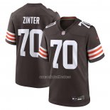 Camiseta NFL Game Cleveland Browns Zak Zinter Marron