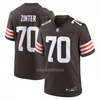 Camiseta NFL Game Cleveland Browns Zak Zinter Marron