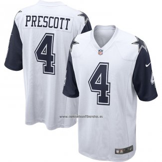 Camiseta NFL Game Dallas Cowboys Dak Prescott Alterno Blanco