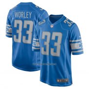 Camiseta NFL Game Detroit Lions Daryl Worley Azul