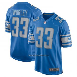 Camiseta NFL Game Detroit Lions Daryl Worley Azul