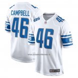 Camiseta NFL Game Detroit Lions Jack Campbell Segunda Blanco