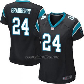 Camiseta NFL Game Mujer Carolina Panthers Bradberry Negro