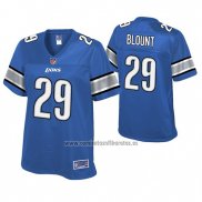 Camiseta NFL Game Mujer Detroit Lions Legarrette Blount Azul Historic Logo