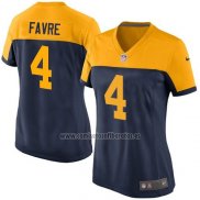 Camiseta NFL Game Mujer Green Bay Packers Favre Negro Amarillo2