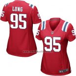 Camiseta NFL Game Mujer New England Patriots Long Rojo