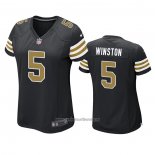 Camiseta NFL Game Mujer New Orleans Saints 5 Jameis Winston Alterno Negro