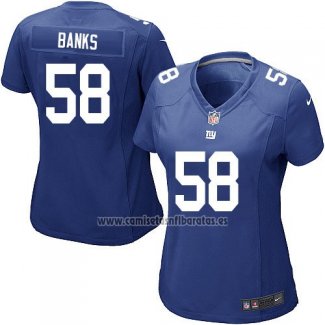 Camiseta NFL Game Mujer New York Giants Banks Azul