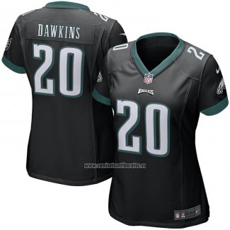 Camiseta NFL Game Mujer Philadelphia Eagles Brian Dawkins Retired Negro