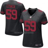 Camiseta NFL Game Mujer San Francisco 49ers Lynch Negro