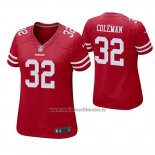 Camiseta NFL Game Mujer San Francisco 49ers Tevin Coleman Rojo