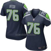 Camiseta NFL Game Mujer Seattle Seahawks Ifedi Azul Oscuro