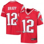 Camiseta NFL Game Nino New England Patriots Tom Brady Inverted Rojo
