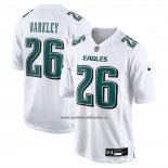 Camiseta NFL Game Philadelphia Eagles Saquon Barkley Carbon Blanco