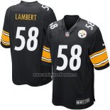 Camiseta NFL Game Pittsburgh Steelers Lambert Negro