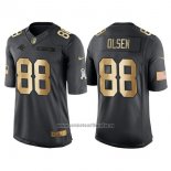 Camiseta NFL Gold Anthracite Carolina Panthers Olsen Salute To Service 2016 Negro
