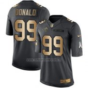 Camiseta NFL Gold Anthracite Los Angeles Rams Donald Salute To Service 2016 Negro
