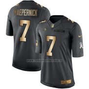 Camiseta NFL Gold Anthracite San Francisco 49ers Kaepernick Salute To Service 2016 Negro