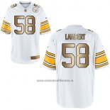 Camiseta NFL Gold Game Pittsburgh Steelers Lambert Blanco