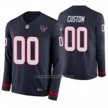 Camiseta NFL Houston Texans Personalizada Azul Therma Manga Larga