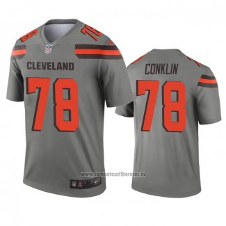 Camiseta NFL Legend Cleveland Browns Jack Conklin Inverted Gris