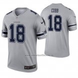 Camiseta NFL Legend Dallas Cowboys 18 Randall Cobb Inverted Gris