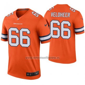 Camiseta NFL Legend Denver Broncos Jarojo Veldheer Naranja Color Rush
