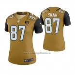Camiseta NFL Legend Jacksonville Jaguars Geoff Swaim Mujer Oro Color Rush