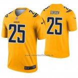 Camiseta NFL Legend Los Angeles Chargers 25 Melvin Gordon Inverted Oro