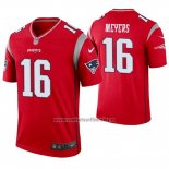 Camiseta NFL Legend New England Patriots 16 Jakobi Meyers Inverted Rojo